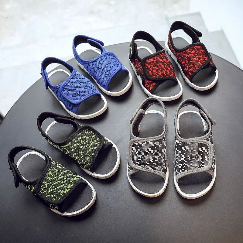 2019 New Children Sandals Boys and Girls Summer Shoes Breathable Leisure Kids Soft Sole Stretch Fabric Size 23-34 | Детская одежда и