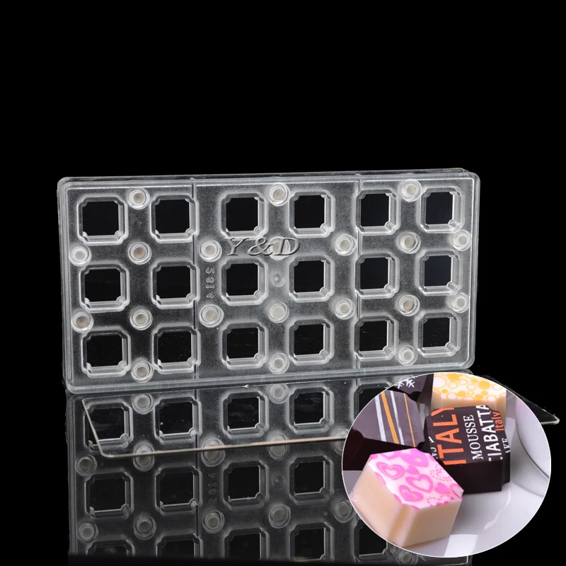 

Square Transparent Magnetic Polycarbonate PC Chocolate Cake Molds Transfer Magnet Board Sheets Mould With Mirror Steel Plate