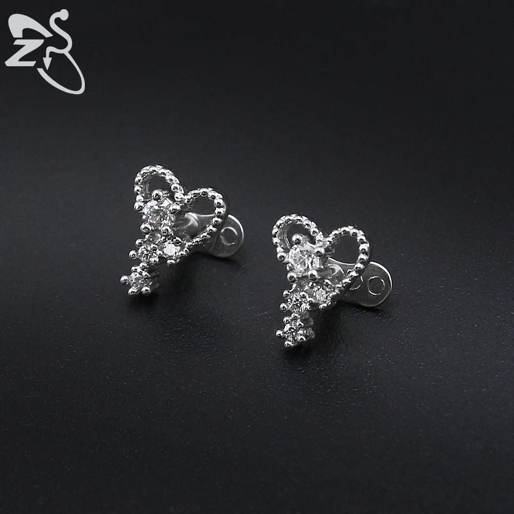 Модный Кожный Якорь в виде сердца верхняя часть пирсинга нержавеющая сталь для