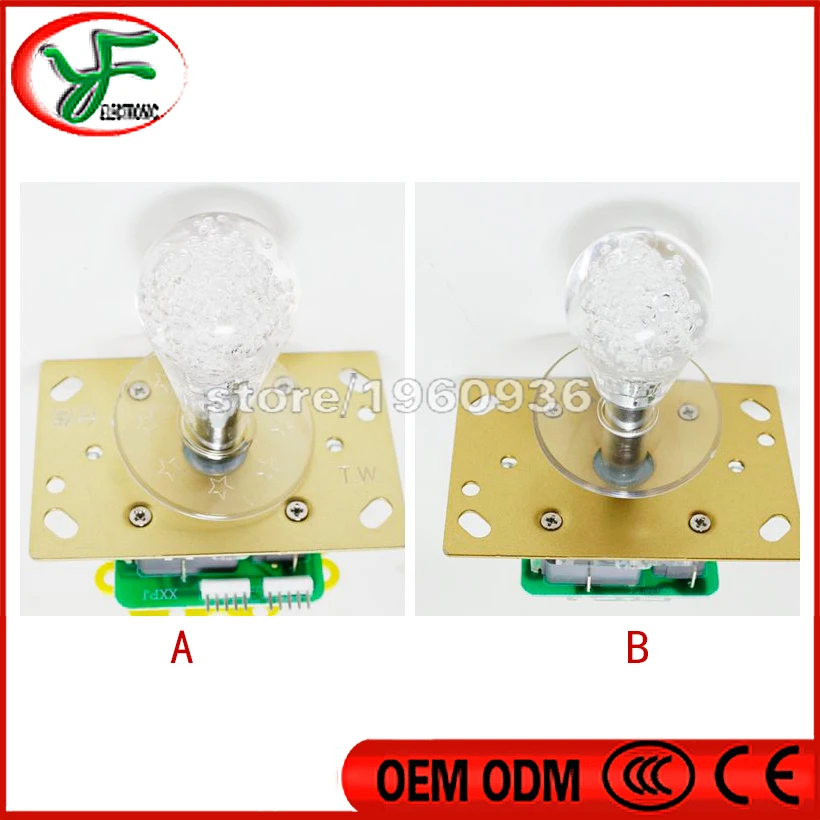 2PCS Oval Crysta Ball joystick American style LED Illuminated Joystick Arcade Rocker For Crane Machine Fishing machine | Спорт и