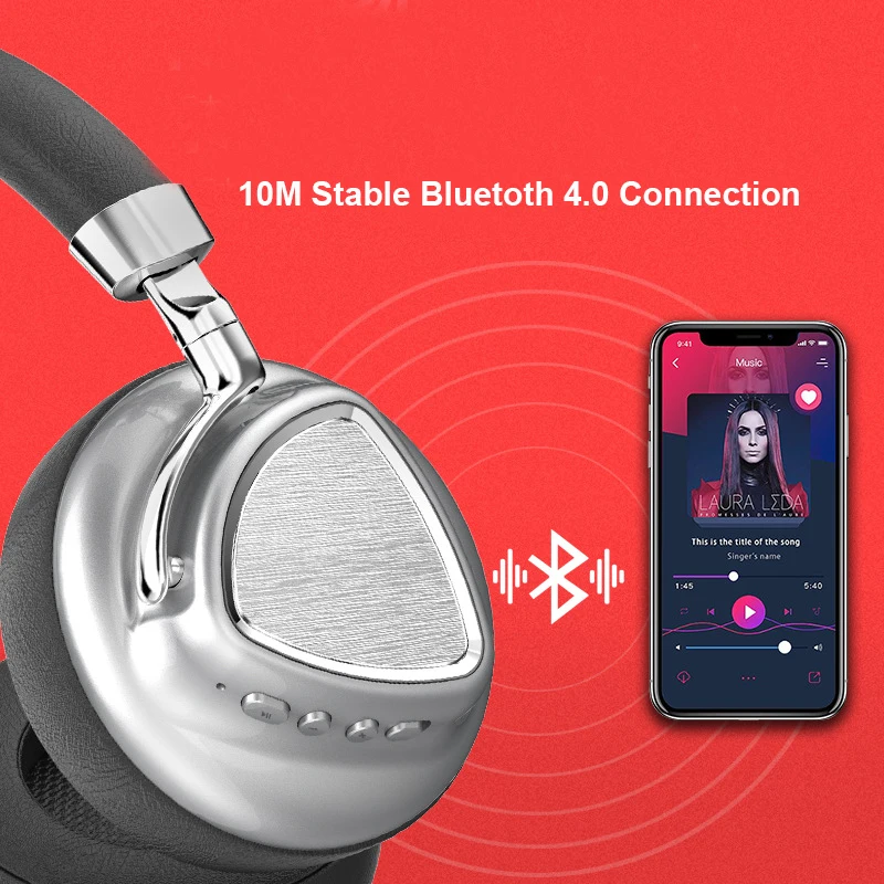 TORTOYO металлические складные шумоподавление беспроводные Bluetooth наушники стерео