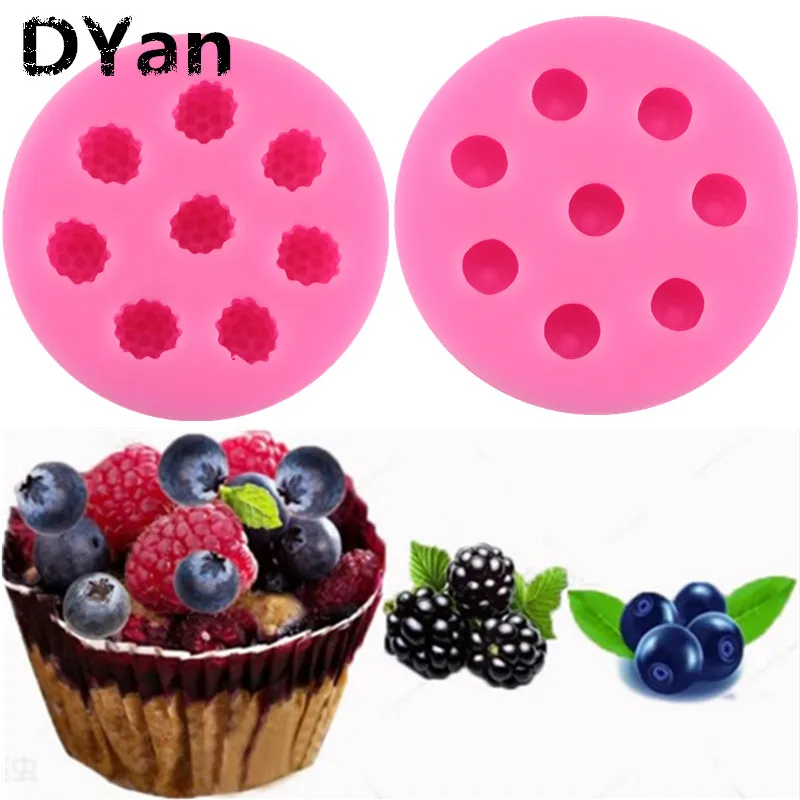 Силиконовая форма для мастики Sugarcraft черника малина инструменты украшения тортов