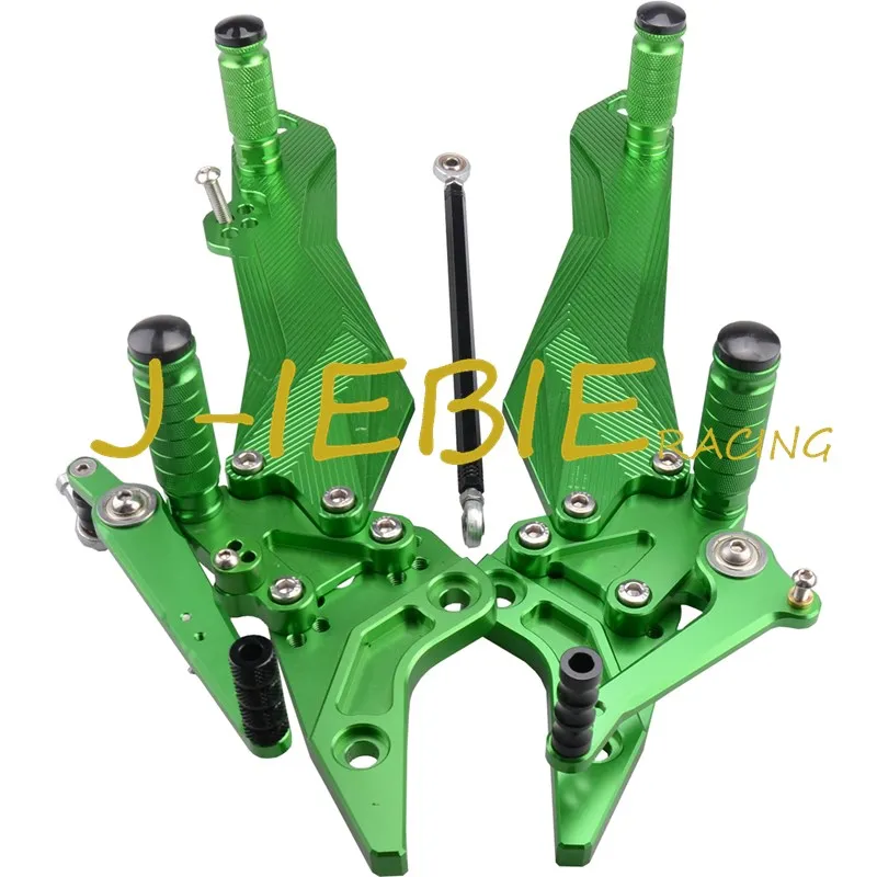 

CNC Racing Rearset Регулируемые задние комплекты подножки подходят для Kawasaki Z800 2013 2014 2015 зеленый
