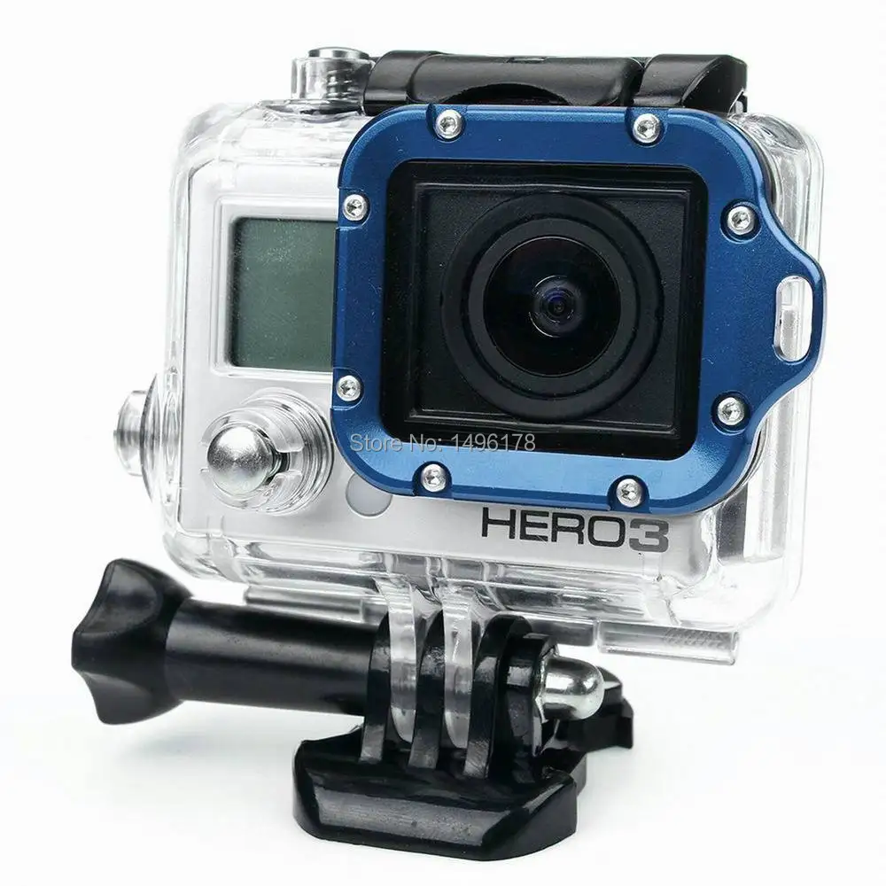 Синий металлического алюминия ремешок крепления объектива + отвертка для Gopro HD 3