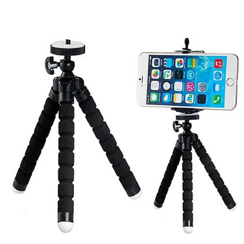 Мини Гибкий губчатый штатив Осьминог для iPhone Xiaomi huawei смартфон Штатив для Gopro камера аксессуар с зажимом для телефона держатель