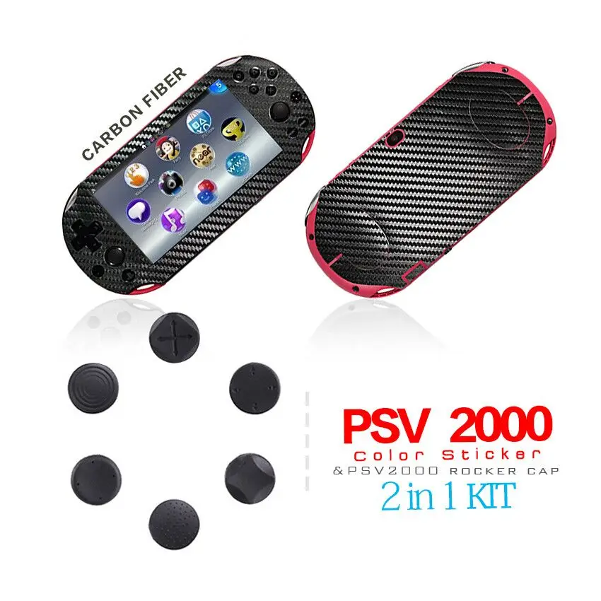 Аксессуары для игр наклейка из углеродного волокна черная кожа чехол PS vita PSV
