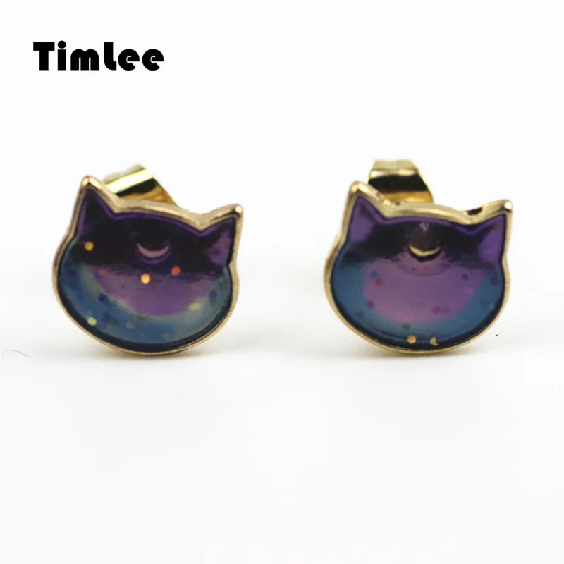 Timlee E039 Бесплатная доставка Симпатичные Луна котенок Dazzle Цвет оптовая торговля