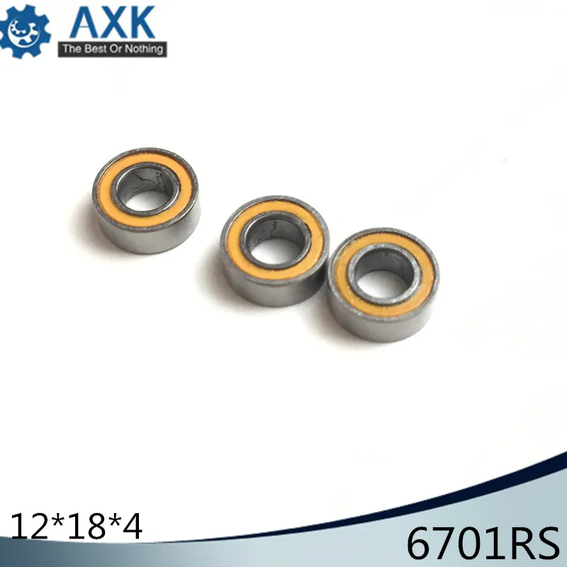 6701RS подшипник ABEC 3 (10 шт.) 12x18x4 мм тонкий срез 6701 2RS упорные шариковые подшипники