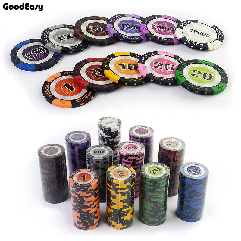 200/300/400/500 шт./компл. пшеницы Корона покер чип глины Casino Chips в форме фишек Казино