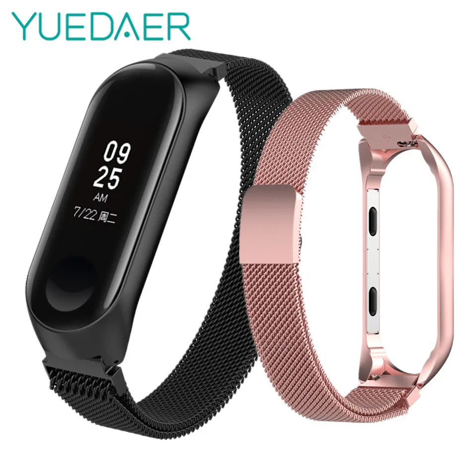 YUEDAER mi lanese ремешок для Xiaomi mi band 3 металлический ремешок для Xiaomi mi band 3 браслет для xio mi band 3 ремешок на запястье mi Band 3