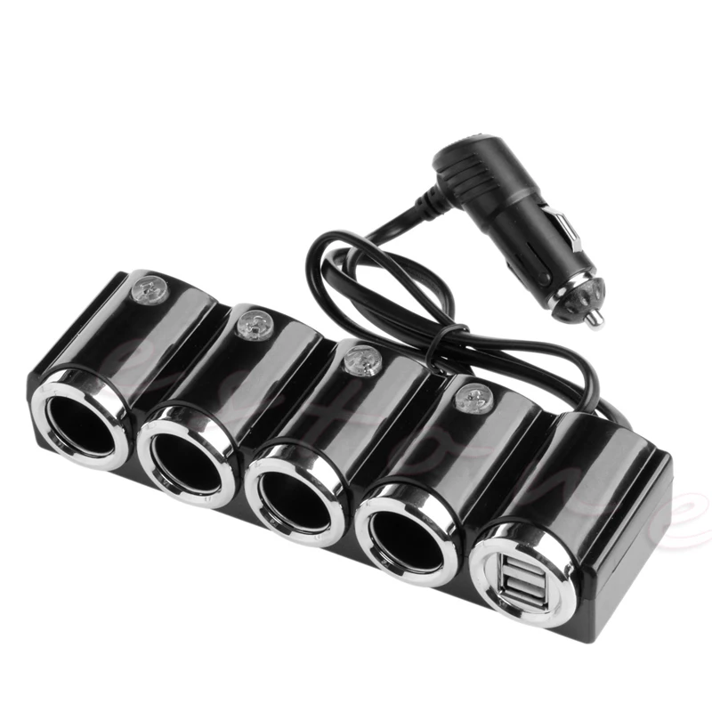 

USB Cigarette 4 Way Car Lighter Socket Splitter Charger Power Adapter DC 12V-24V #W0905S#