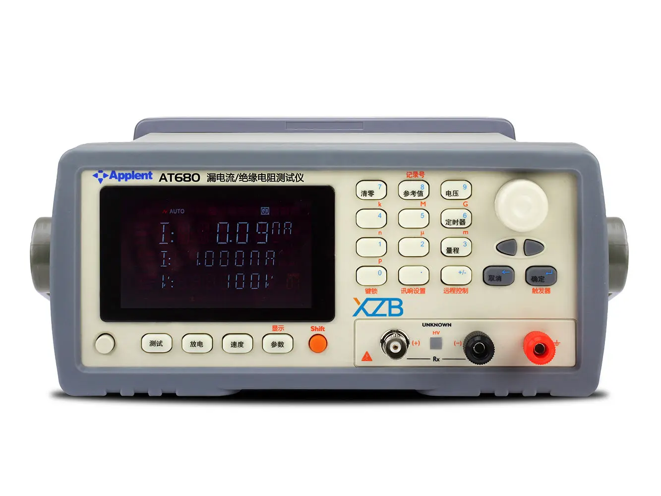 Leakage Current Meter Tester 200mA(MAX) Output Voltage 1V~650VDC 1nA~20mA Current/Insulation Resistance AT680 |