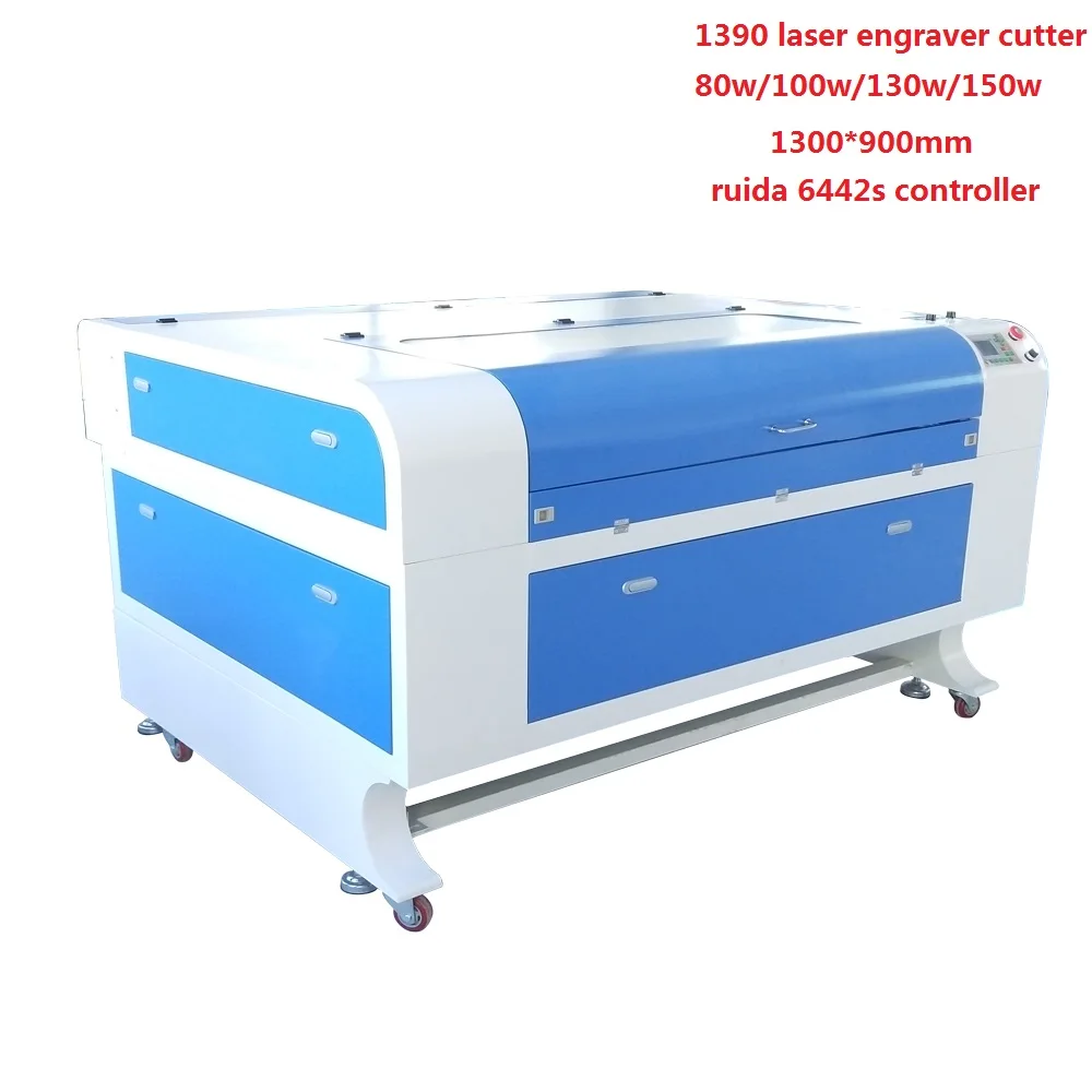 

80w 100w 130w 150w laser cutting machine 1390 with ruida 6442s Motorized platform 1300*900 laser engraver cutter for nonmetal