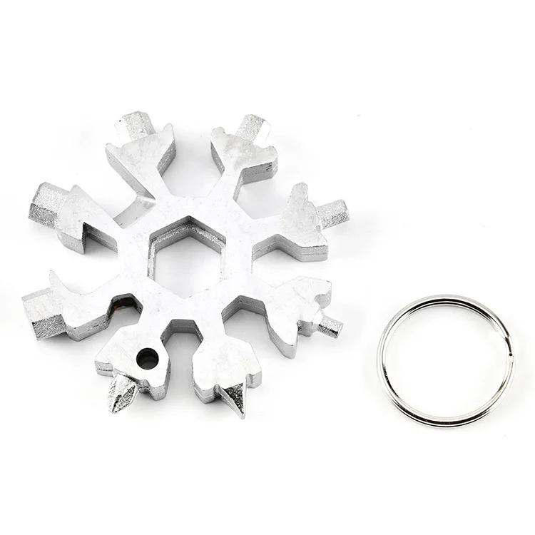 18 in 1 Multi Function Tool Card Combination Small Portable Outdoor Supplies Snowflake Kit | Спорт и развлечения