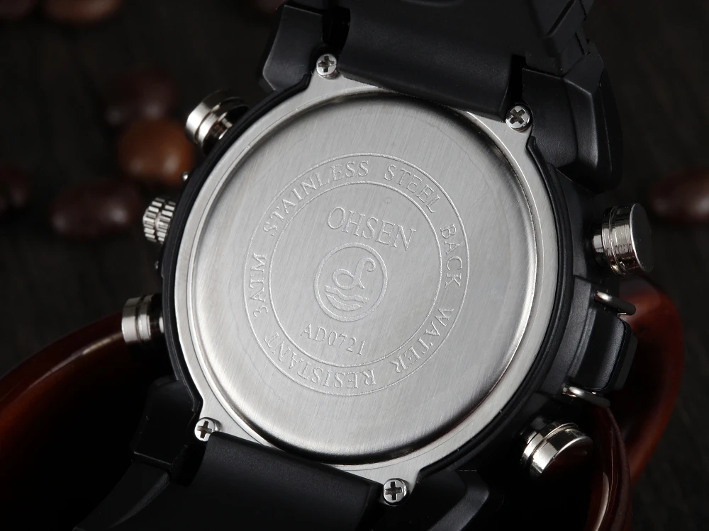 Спортивные водонепроницаемые часы с двойным дисплеем электронные светодиодные