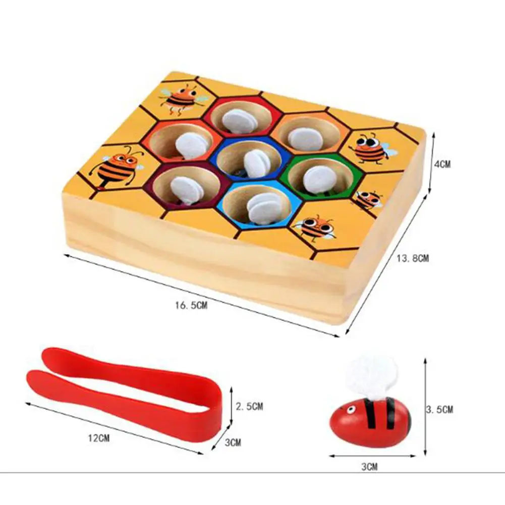 

Wooden Children Education Clip Beehive Games Early Childhood Education Intelligence Small Bee Toy