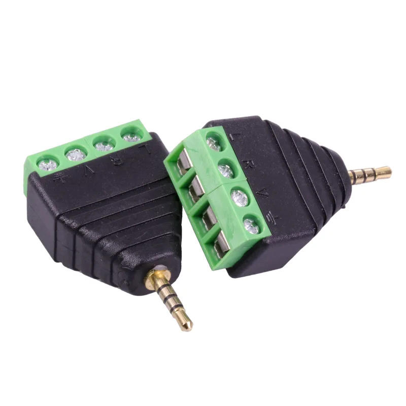 4 контактный разъем типа Папа AV для стерео разъема 2 5 мм 1 шт.|4 pin male|stereo jack connectorsstereo