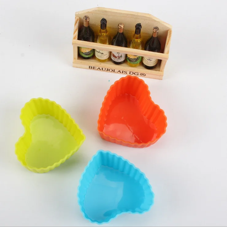 5 шт. силиконовые формочки для выпечки в форме сердца | Дом и сад