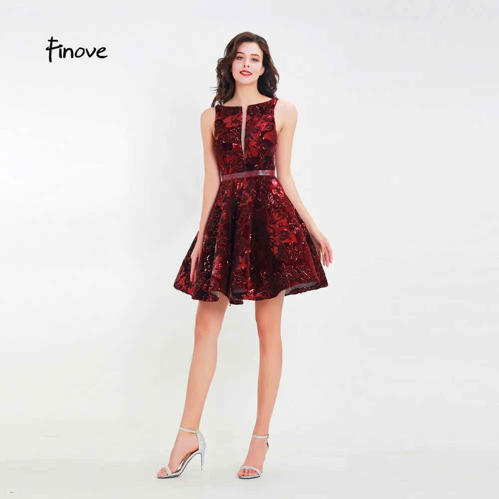 Finove новое коктейльное платье 2019 выше колена шикарное сексуальное с блестками