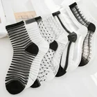 Сексуальные кружевные сетчатые шелковые сетчатые носки из прозрачного эластичного волокна по щиколотку сетчатые тонкие женские крутые носки 2 пары = 4 шт. ws403
