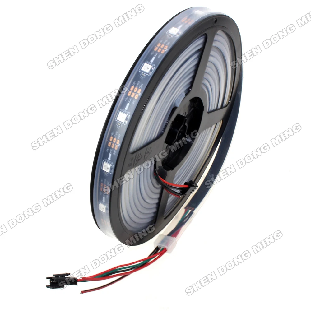Светодиодная лента WS2812 100 м RGB IC Встроенная Пиксельная 5050 черная печатная плата