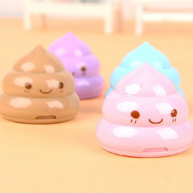 Apontador Kawaii Shit Pencil для точилки нож резки двойное отверстие Pole кусок выдвиженческий