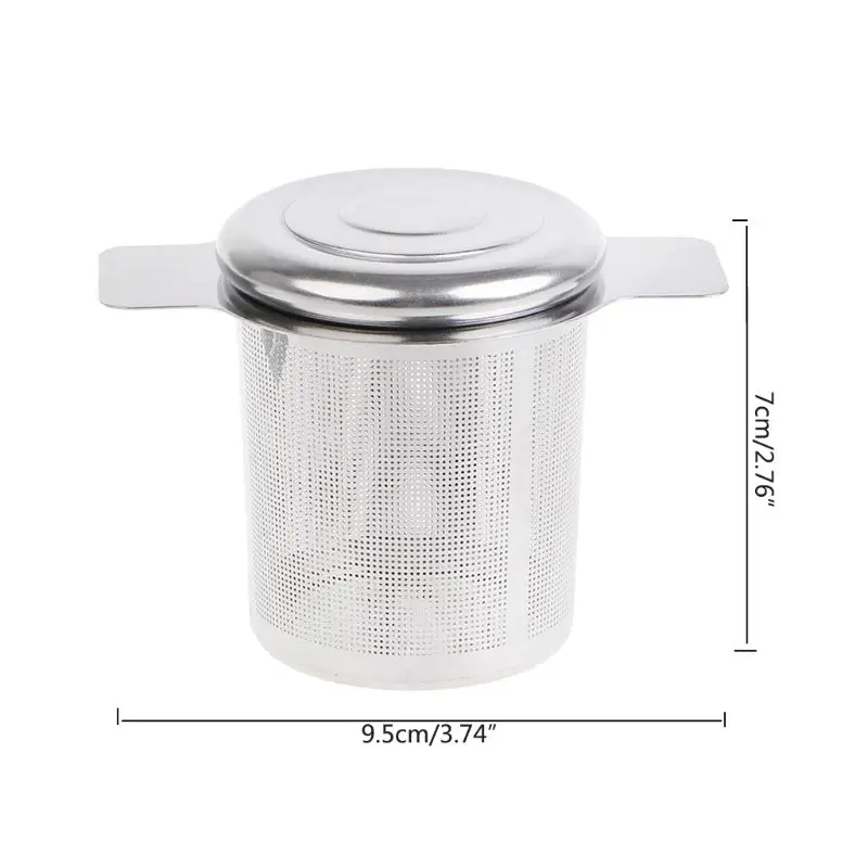 

1Pc Reusable Stainless Steel Tea Infuser Basket Fine Mesh Strainer 2 Handles