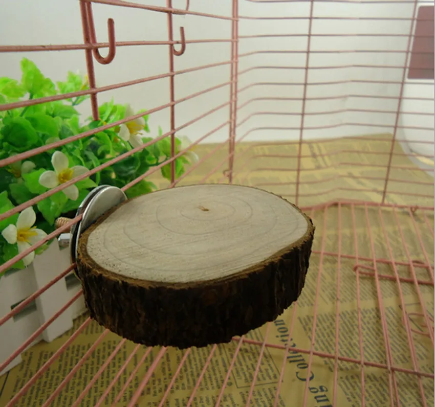 Круглая деревянная белка попугай жердочка для птицы подставка платформа