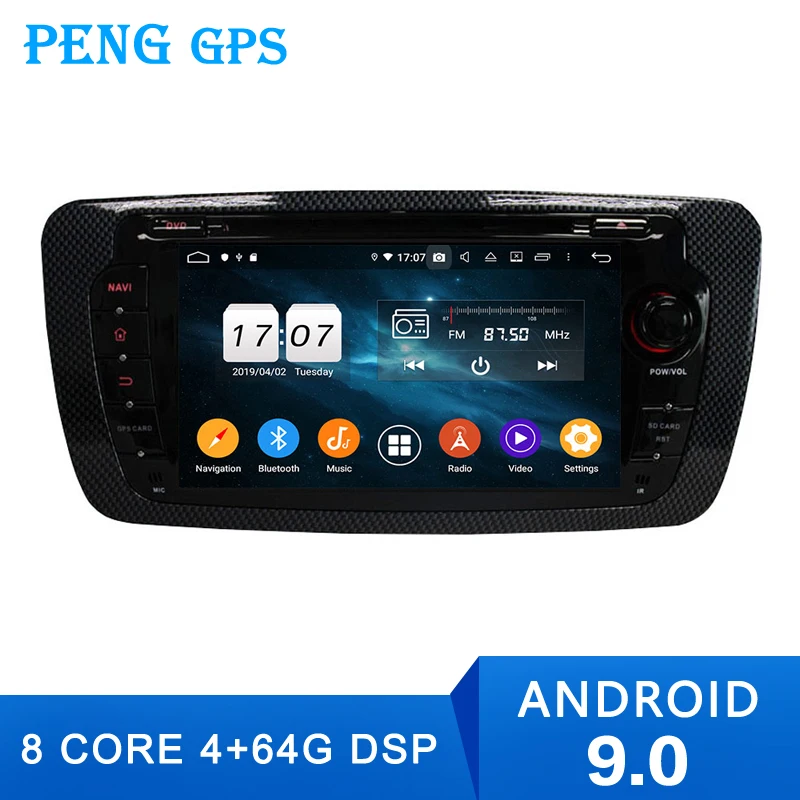 7 дюймовый автомобильный DVD плеер Android 9 0 GPS радио для IBIZA Seat 2009 2013 навигация