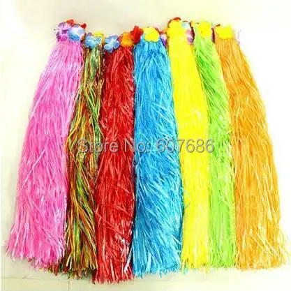 

20 Pieces 80cm long Adult Natural Hawaiian Summer Grass Fancy Dress Party Hula Grass Skirt Costume Ladies Skirts Free Shipping
