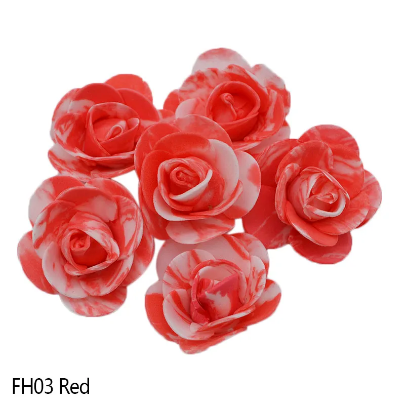 FH03 Red 100 шт./лот, искусственные цветы из пенополиэтилена ручной работы для украшения дома, праздничные и вечерние украшения - Цвет: FH03 Red