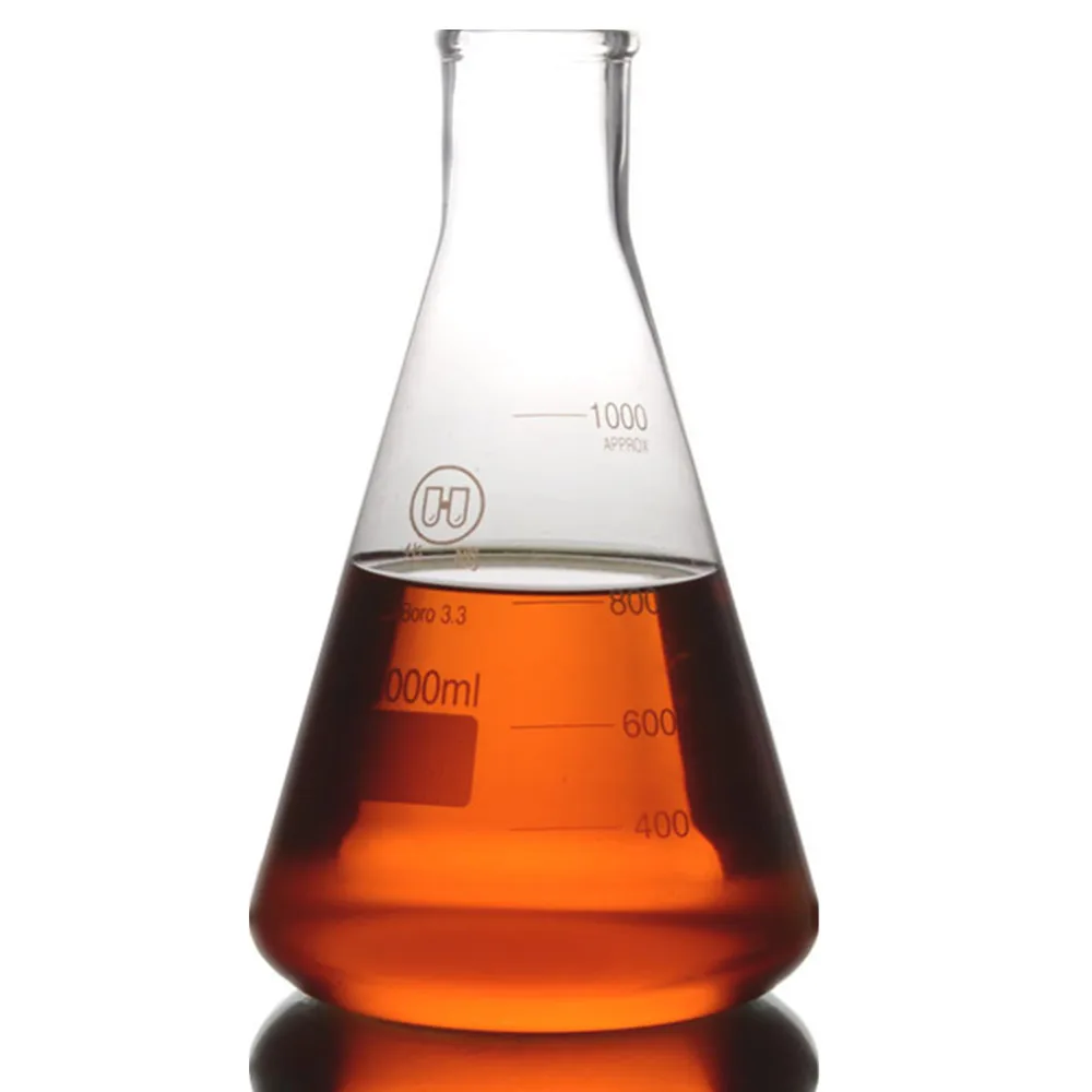 1000 мл, стеклянная колба Erlenmeyer, 1л, лабораторная коническая бутылка, нормальная горловина, узкий рот