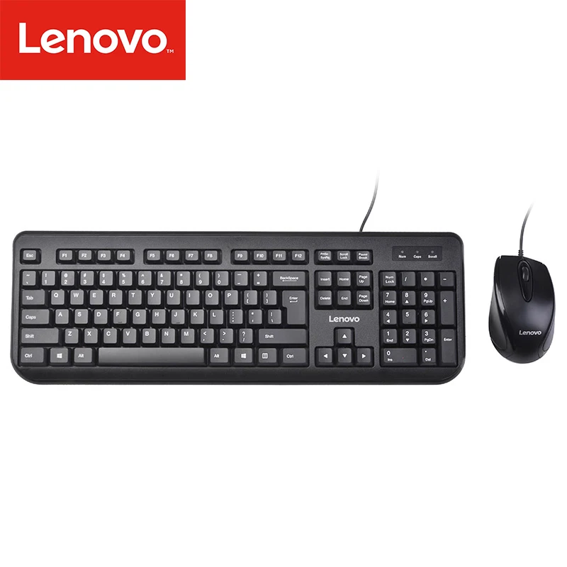 Lenovo проводная мышь Клавиатура Набор настольный ноутбук кабель Комплект домашний