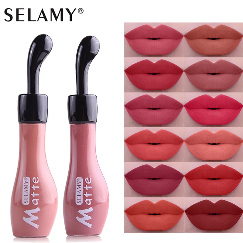 SELAMY в виде баклажана губы водонепроницаемый металлический цвет макияж блеск для