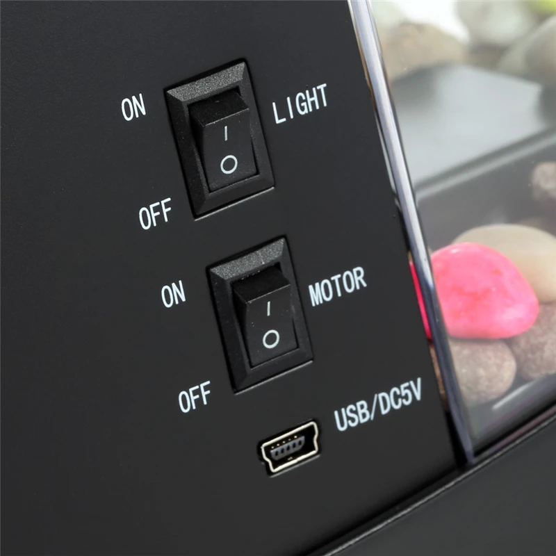 1.5L USB настольный мини аквариум ЖК дисплей Таймер Будильник светодио дный свет