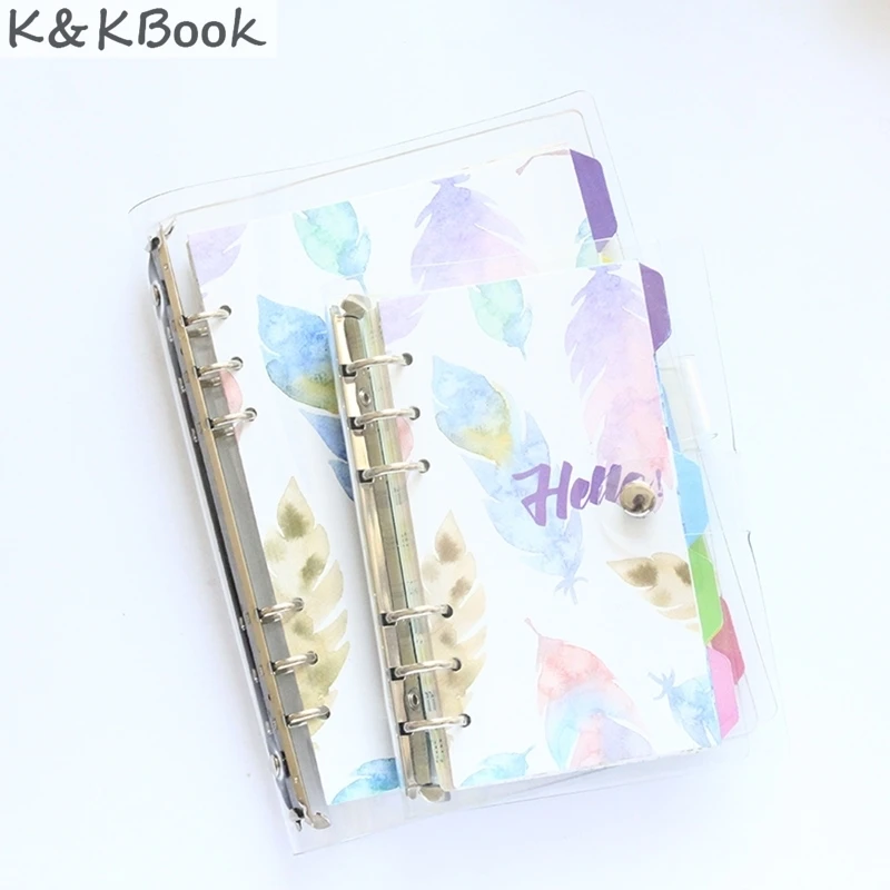 Basic Inner Set K& KBOOK KK201 Каваи ПВХ Записная книжка Дневник Прозрачная Обложка спираль Notbook A5 милый A7 A6 A5 личный планировщик переплет планировщик - Цвет: Basic Inner Set