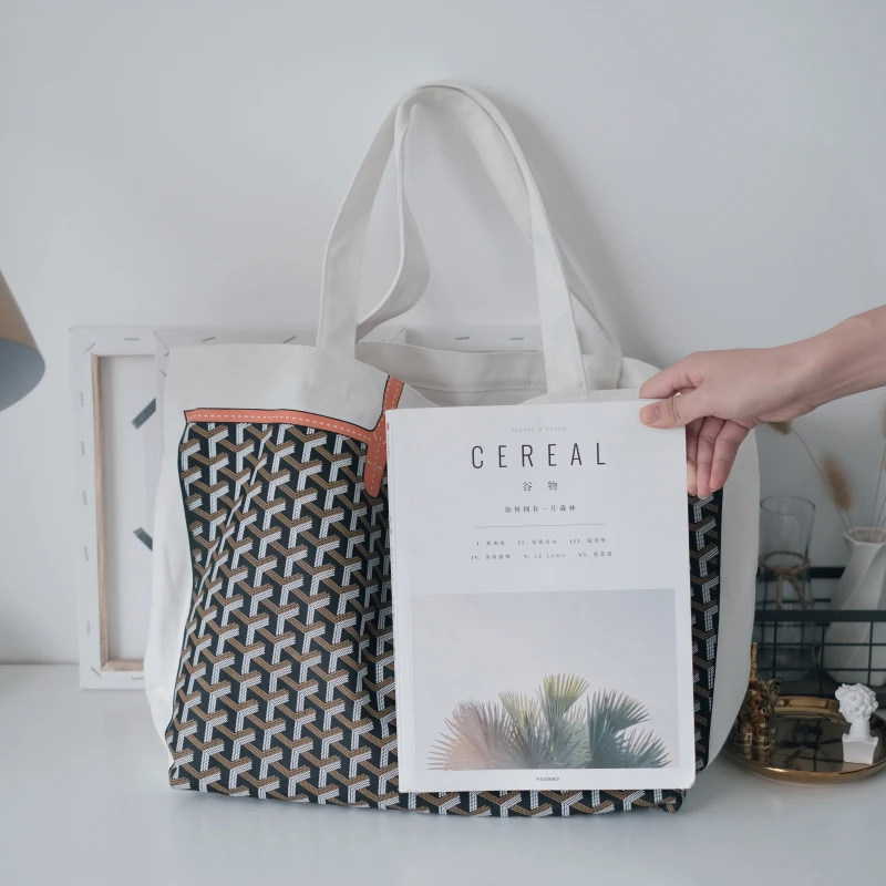 Геометрические печати большой Ёмкость холст сумки женские большая сумка