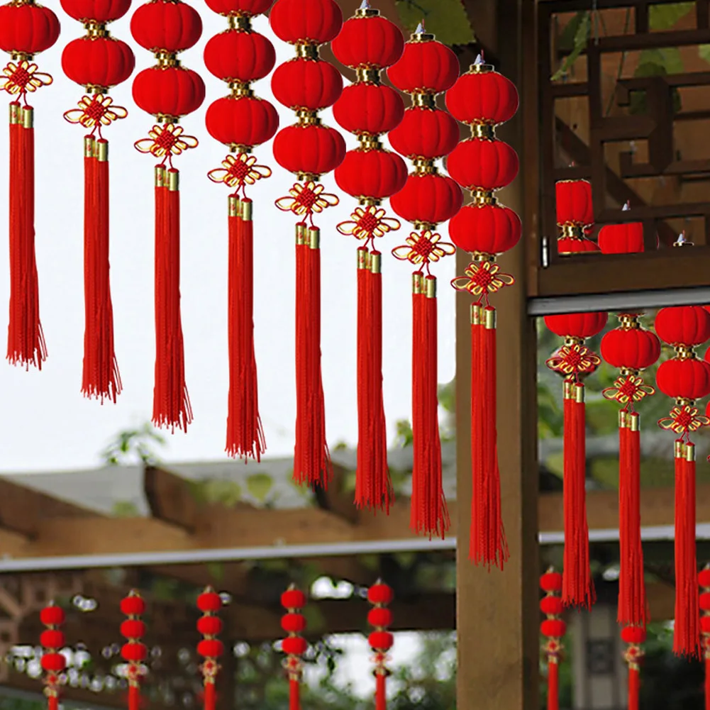 

Home Decoration Red Small New Year Party Wedding Mini Spring Festival Street Traditional Chinese Hanging Lantern 30Pcs/Set
