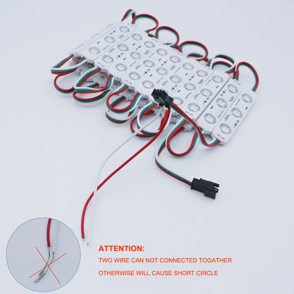 20 штук DC 12V WS2811 RGB Светодиодные ленты 5050 3 светодиодный Мечта Цвет светодиодные модули из водонепроницаемого материала для рекламы письмо светодиодный знак подсветка
