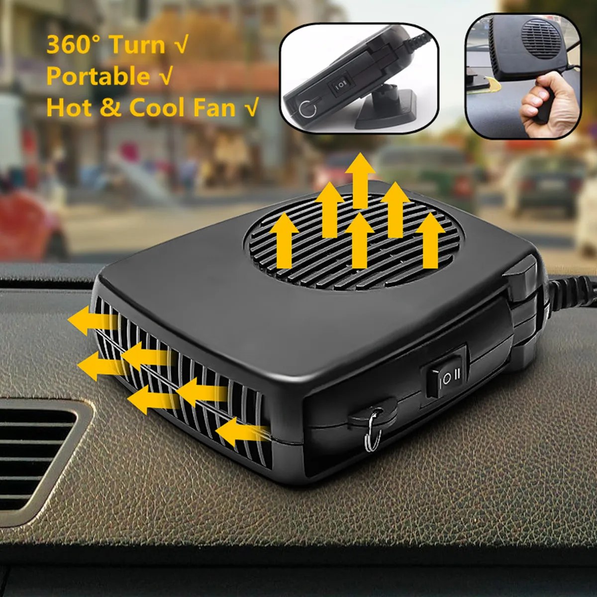 Горячая 200W 12 V/24 V Автомобильный парковочный обогреватель электрические нагревательные охладительные 2 в 1 вентилятор Портативный автоматическая сушилка с подогревом лобового стекла обогреватель влагоулавливатель