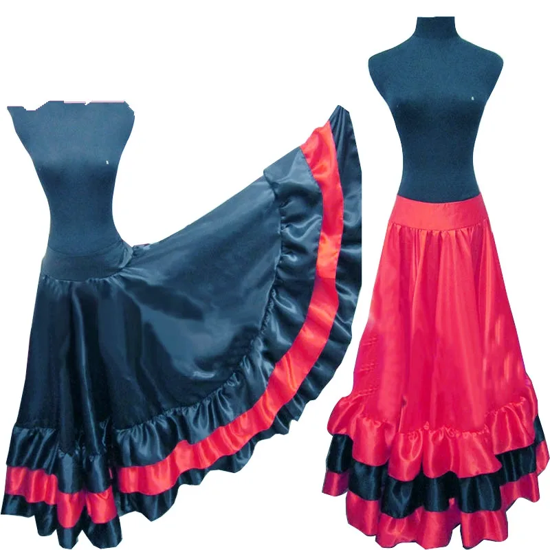 Женское платье для танца живота длинная юбка красного и черного цветов|belly dance