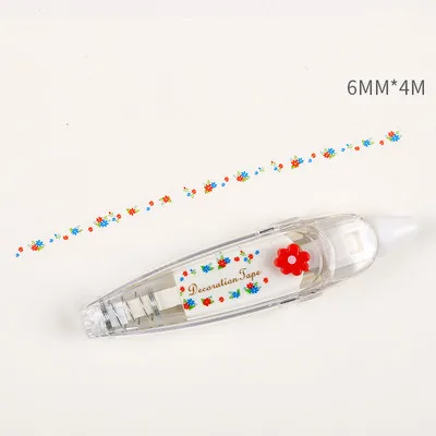 Kawaii милые Мультяшные животные пресс тип декоративная лента-корректор дневник в стиле Скрапбукинг Канцелярские Принадлежности для школьников, студентов подарок - Цвет: NO.01