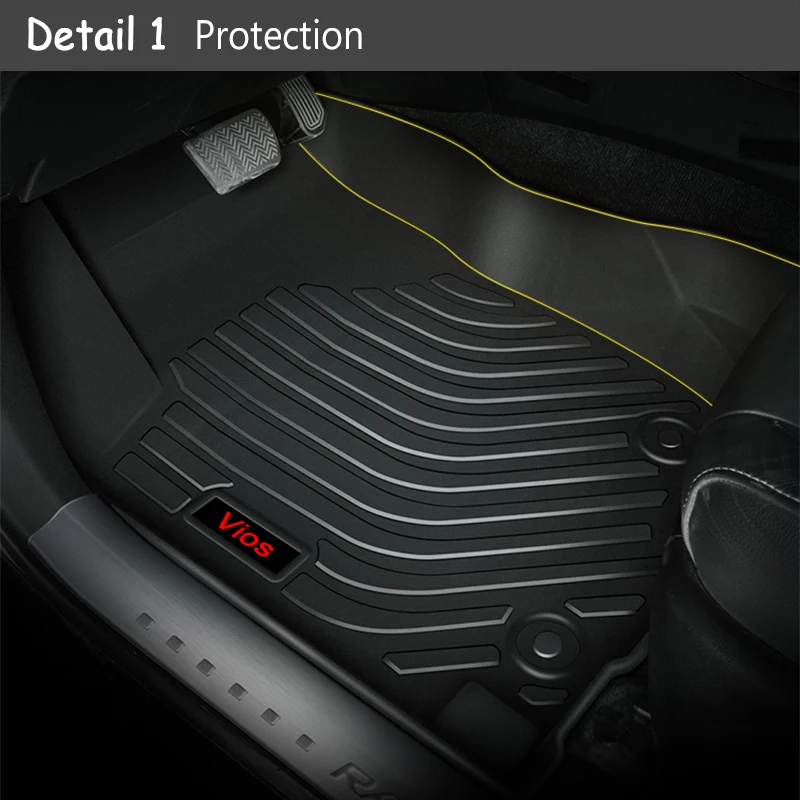 Новые TPE пользовательские автомобильные коврики для Toyota Vios XP150 Yaris коврики для ног авто автомобильный коврик аксессуары для укладки