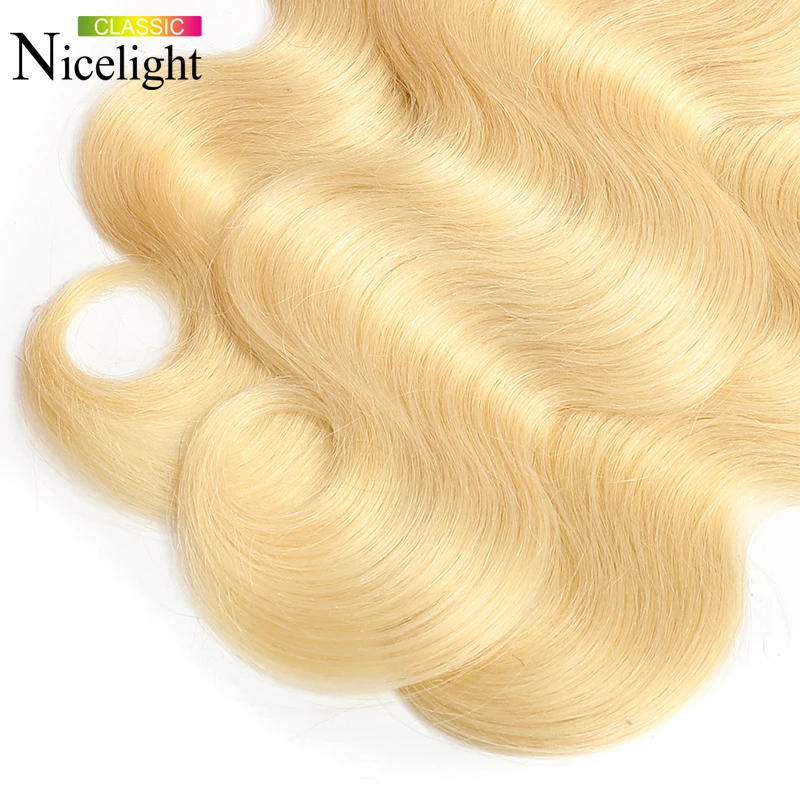 

Brazilian Body Wave Human Hair Blonde Hair Bundles Hair 613 Blonde Human Hair Bundles Nicelight Weave Bundles Remy Hair 1/3/4PCS