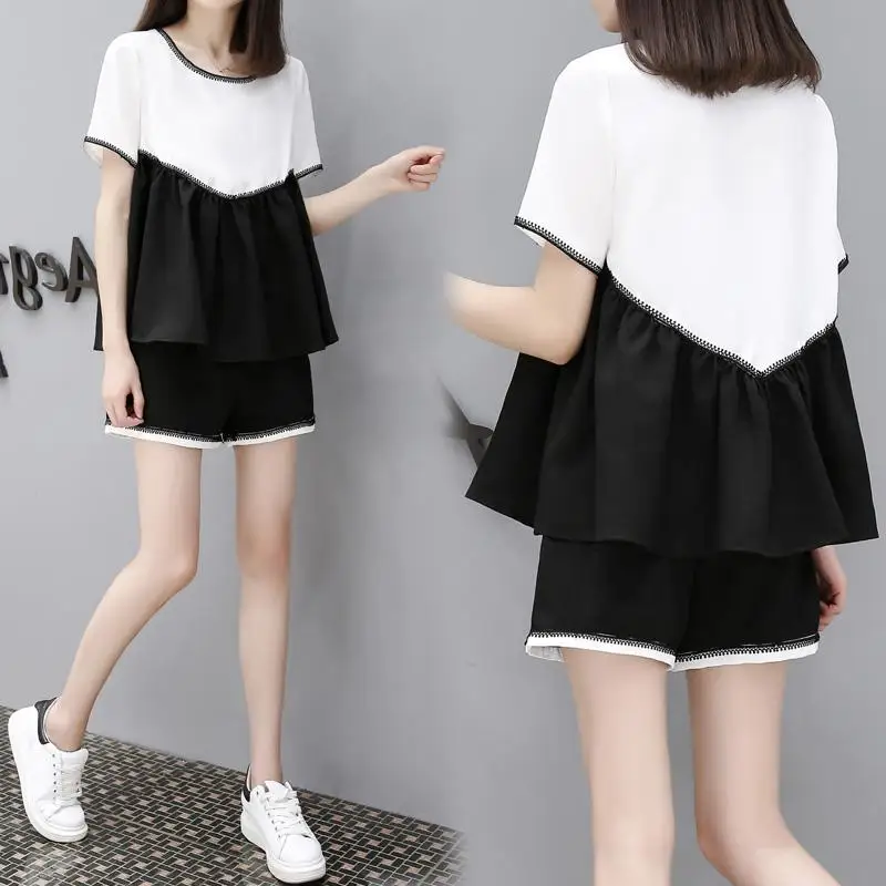 2019 для беременных летняя модная одежда комплект Длинные свободные блузка с