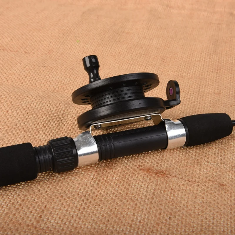 Ice Fishing Rod(Reel) Winter Super Short FRP Fiber Lightweight Retractable Telescopic Pole(Wheel) For Freshwater Saltwater