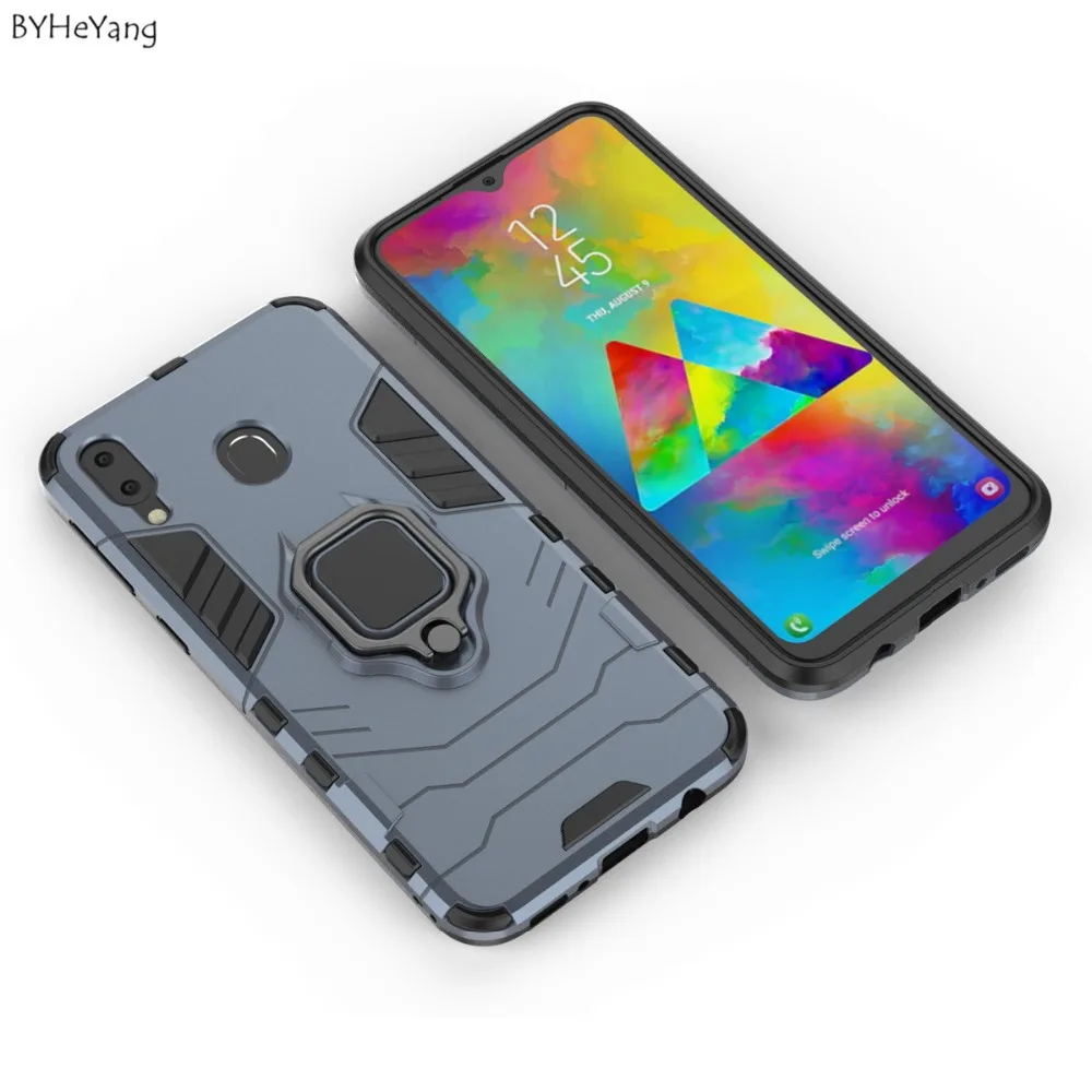 Чехол для Samsung m20 металлическое кольцо автомобильная подставка роскошный