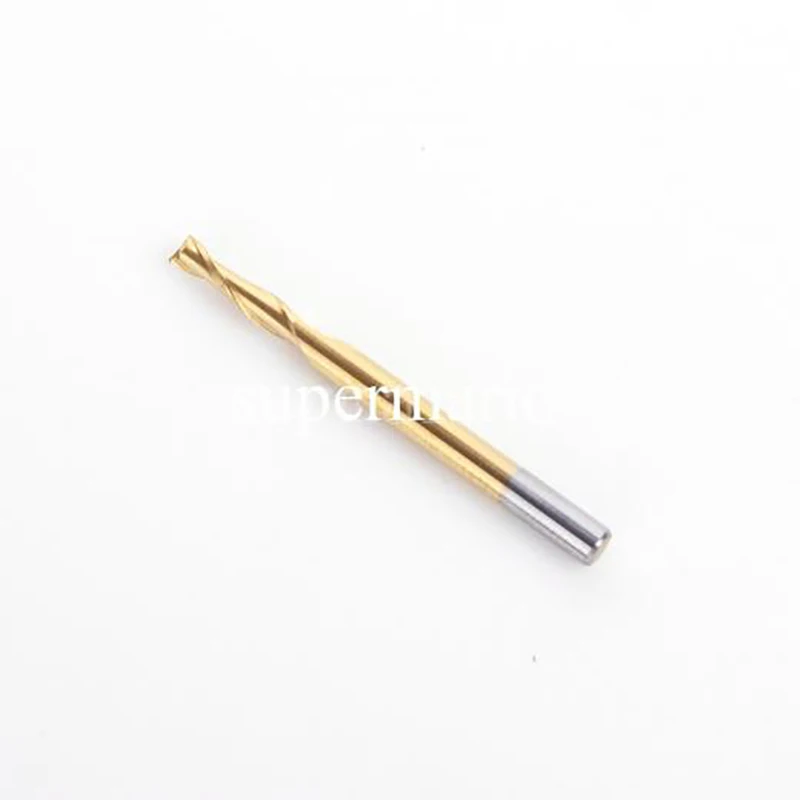 SHINA 5pc 3.175mm Titanium Coating 2 Flute Spiral Router Bit wood CNC tool End Mill Tungsten Carbide PCB Milling Cutter 2.5x8mm |