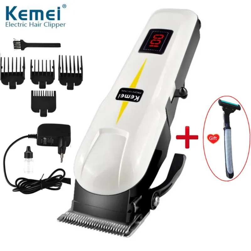 Electric Hair Trimmer Haircut Cutting Machine Barber Display Screen Titanium Blade Men Styling Tools With Razor Herramientas | Бытовая