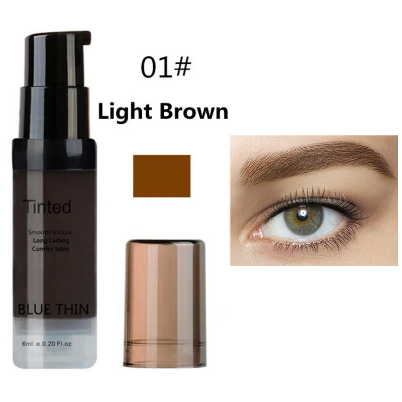 Light Brown Bingfuchun профессиональная Тушь для бровей, крем для макияжа, 3 цвета, воск для бровей, стойкий водонепроницаемый гель для бровей из хны, усилитель - Цвет: Light Brown